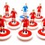 Subbuteo Andrew Table Soccer Denmark 1986 World Cup Team on Classic Lightweight bases